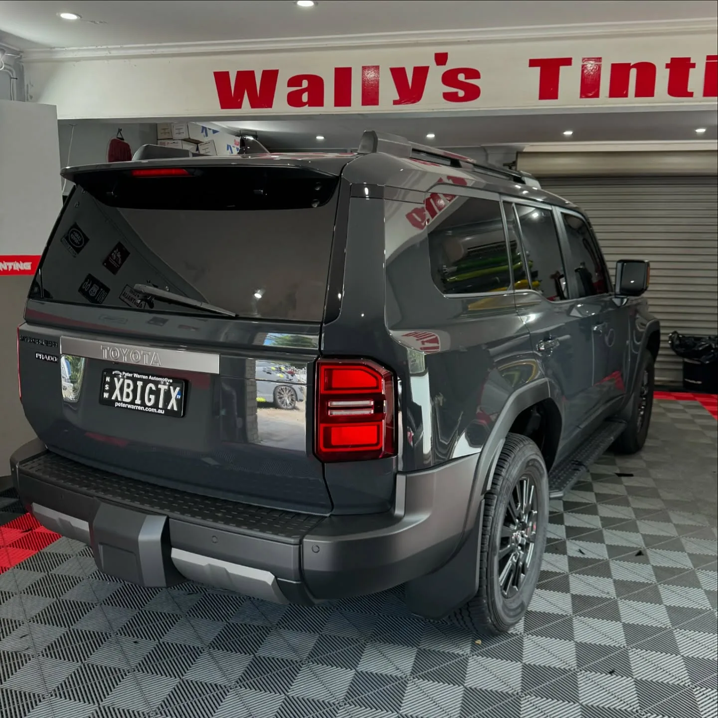 Grey 2024 Toyota LandCruiser Prado with tinted windows at Wally’s
